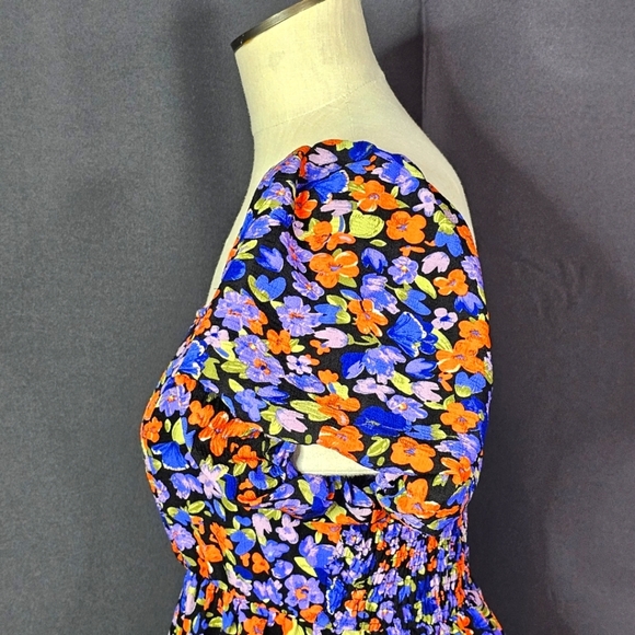 Umgee Floral Puff Sleeve Dress - Picture 2 of 7